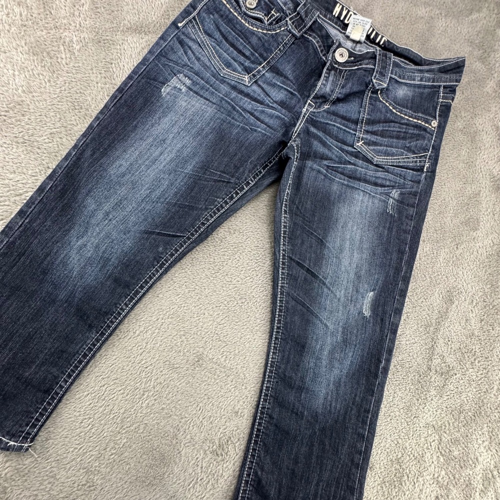 Hydraulic Denim Capris Womens 13/14 Blue Excellent Contrast Stitch Y2K Cropped